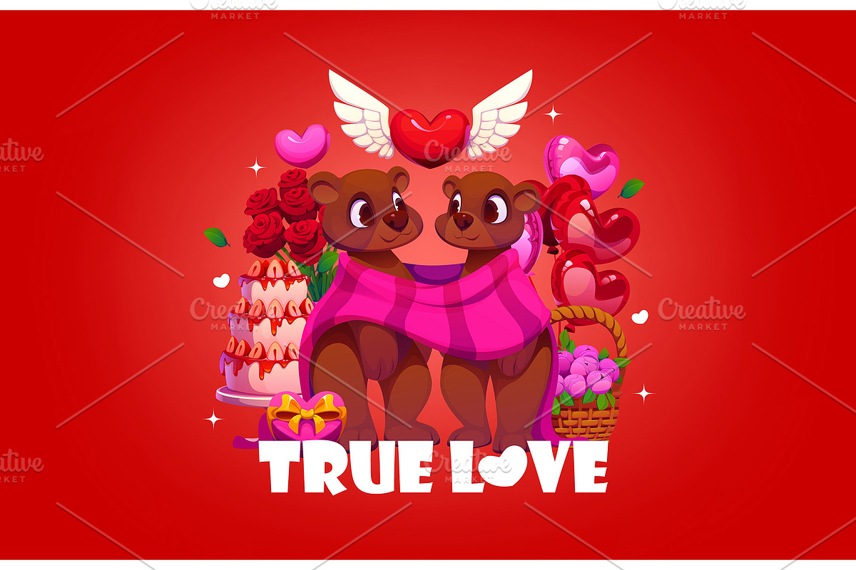Valentines day quote true love, an Illustration by Vector Tradition (Photo 1 of 3)