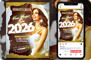 New Year 2026 Celebration Flyer, a Flyer Template by regalDRAW