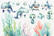 Under the sea baby shower png, an Animal Illustration by Invite to Clipart (Thumbnail 2 of 9)