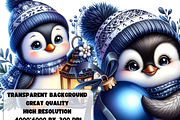 Winter penguin Christmas penguin, an Animal Illustration by AnetArtStore (Thumbnail 4 of 7)