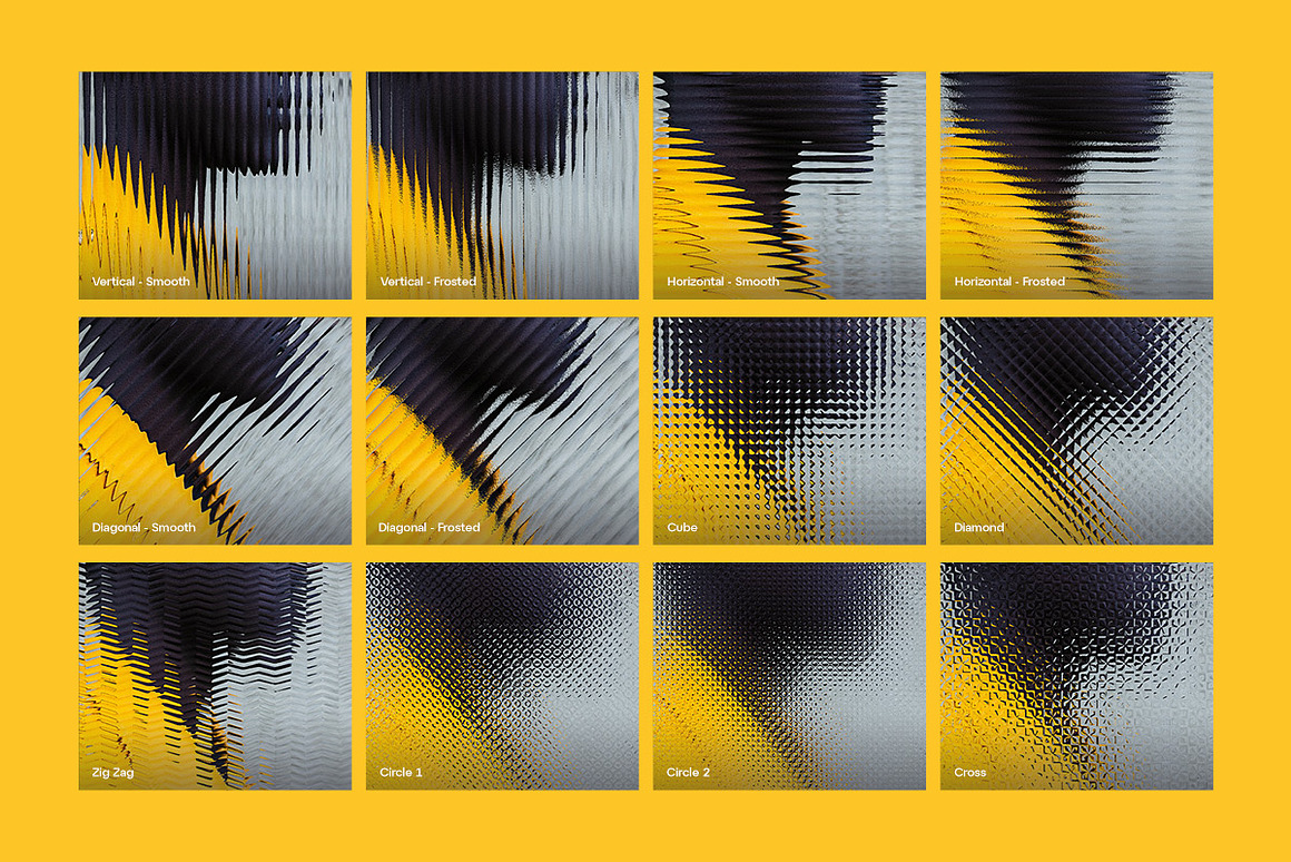 Refrakt - 12 Patterned Glass Effects, a Texture Graphic by Studio 2am (Photo 3 of 6)