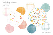 Kids floral seamless pattern checks, a Graphic by DigitalArsiart (Thumbnail 3 of 13)