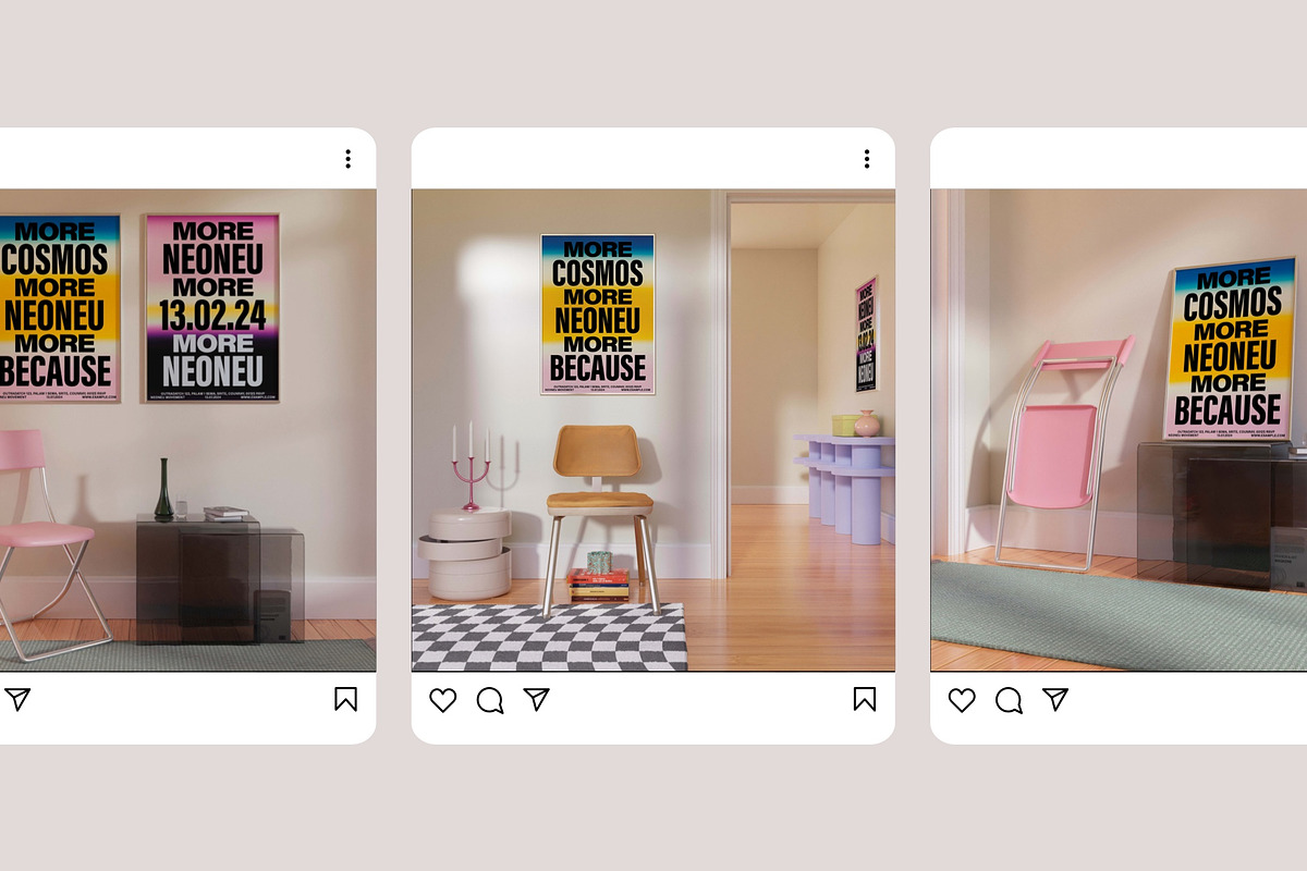 Frame Mockups In Living Room SISSY, a Household Mockup by Bonumo (Photo 6 of 12)