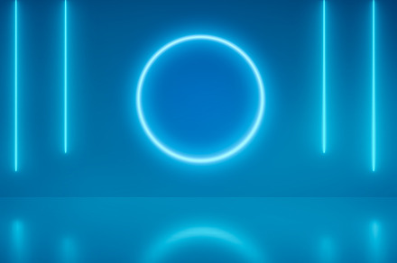 Neon circle and lines abstract, an Arts & Entertainment Photo by Zama Studio