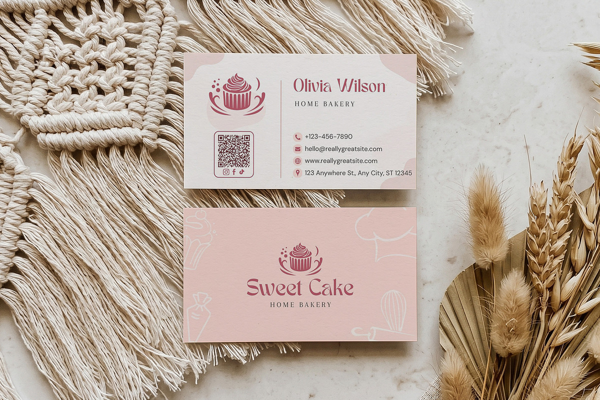 Bakery Business Card Canva Template, a Business Card Template by Arslan (Photo 4 of 6)