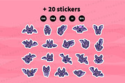Bat Halloween Clipart Set, an Animal Illustration by Palau (Thumbnail 12 of 12)