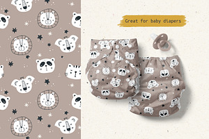 Moon Collection-Baby Digital Papers