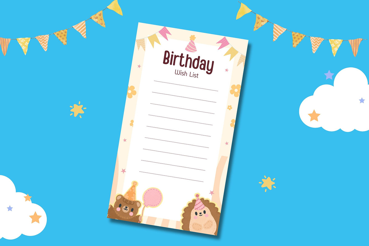 Cute Happy Birthday Wish List, a Templates & Theme by TemplateCastleStore (Photo 7 of 9)