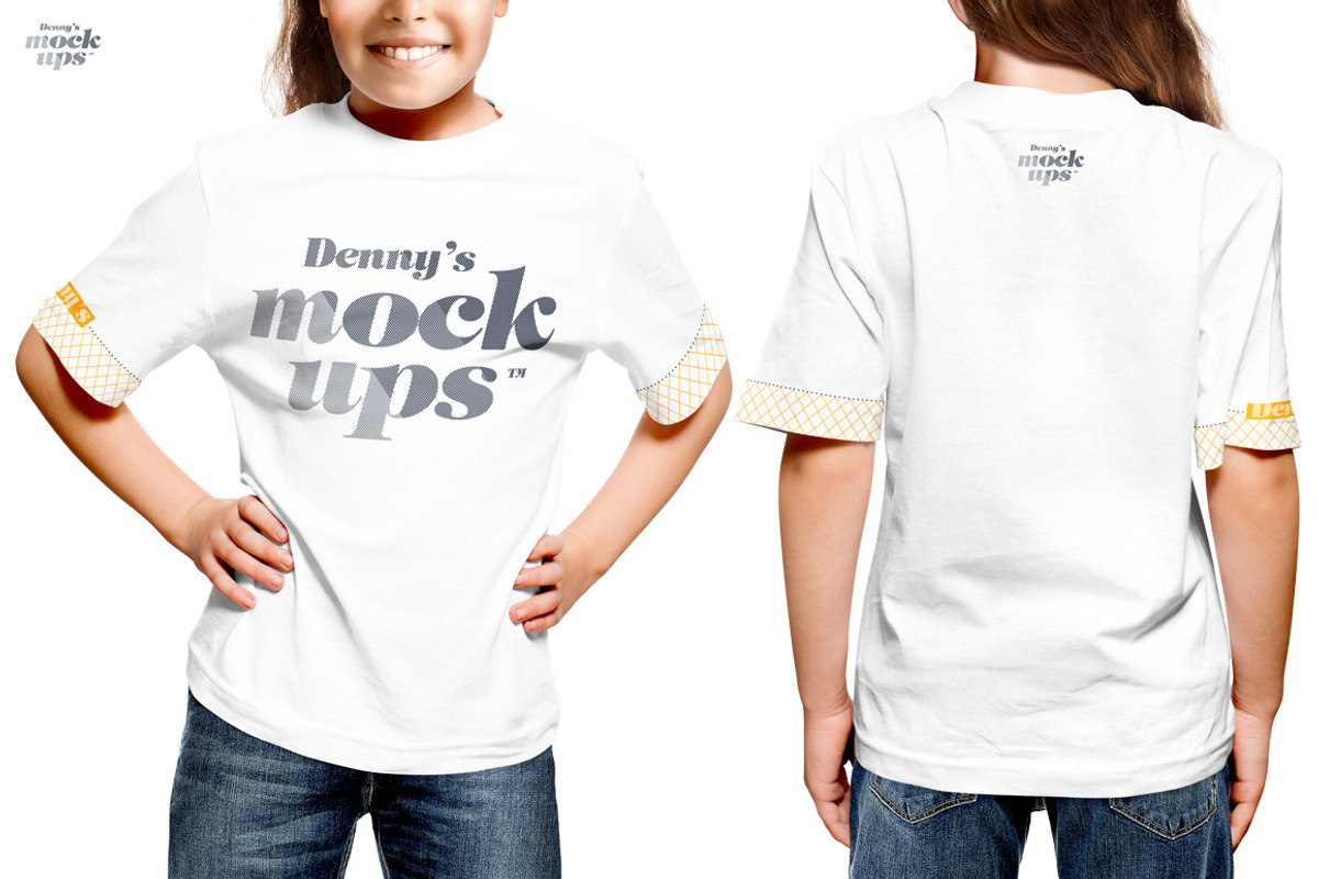 Kids T-Shirt Mock-up, a Shirt Mockup by Denny's Mock-ups (Photo 2 of 5)