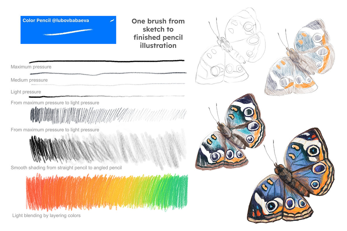 Colored Pencil Procreate Brush, a Brush Add-On by ARTMIRU (Photo 2 of 3)
