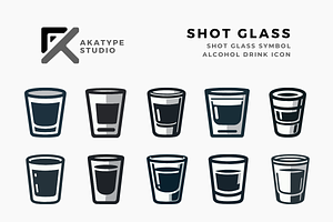 Shot Glass Icon Vector, an Icon by Akatype Studio