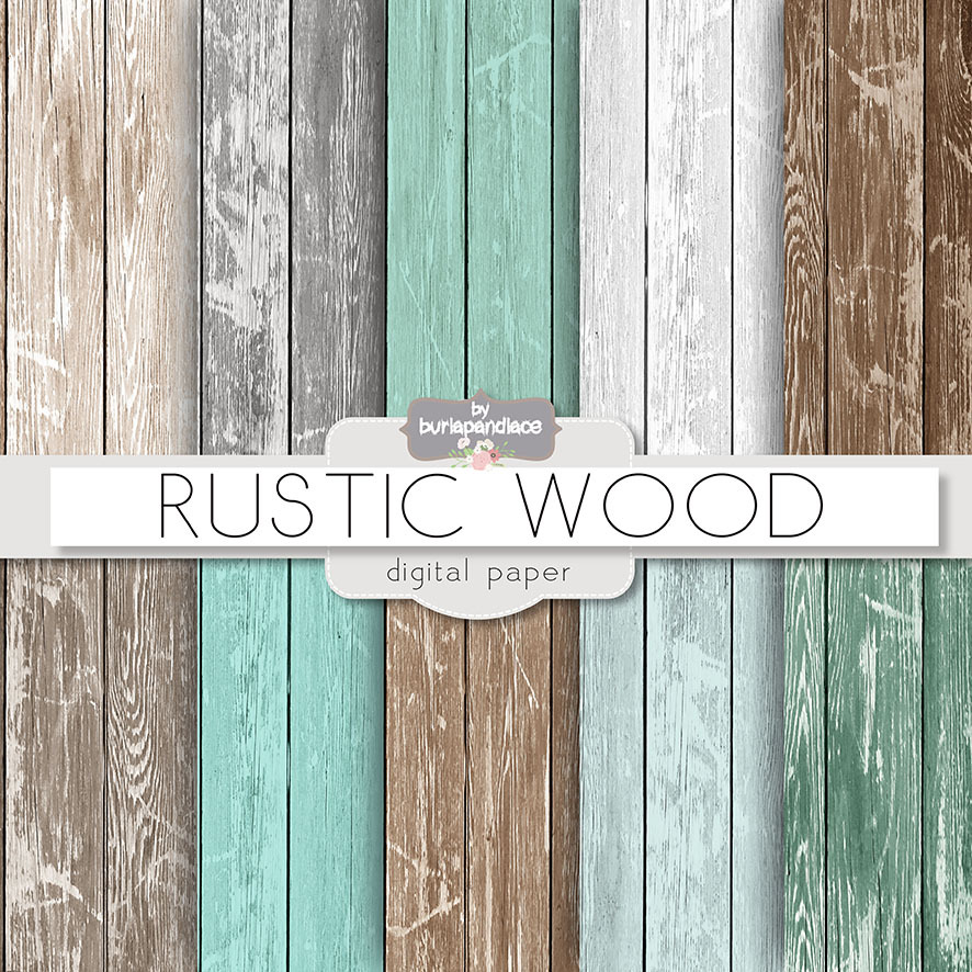 Rustic wood teal, a Pattern Graphic by burlapandlace