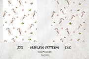 Cute penguins clipart and 3 patterns, an Animal Illustration by Leksart (Thumbnail 4 of 12)