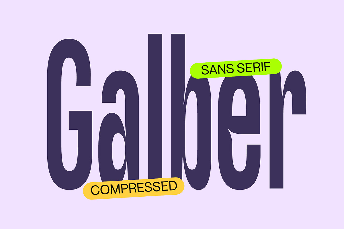 Galber - Compressed Sans Serif, a Sans Serif Font by Craft Supply Co. (Photo 1 of 8)