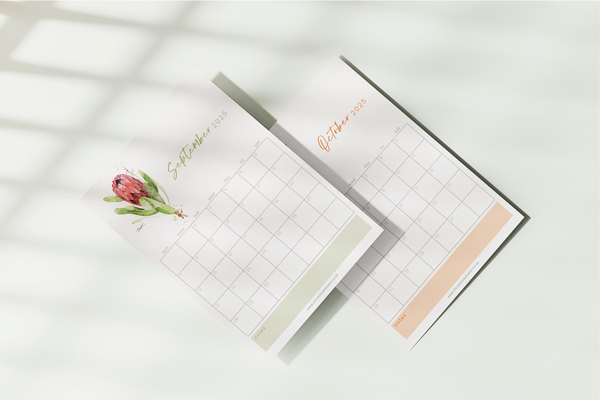 2025 Printable Calendar - Fynbos Art, a Stationery Template by CL Creative Studio (Photo 7 of 9)