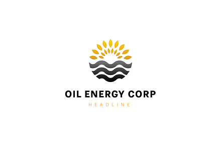 Oil energy corp logo template.