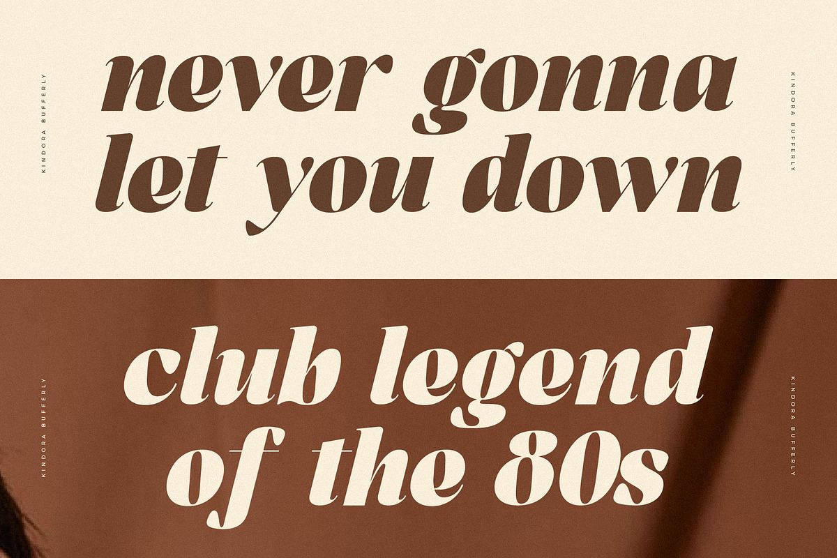 Kindora Bufferly Modern Vintage, a Serif Font by Letterena Studios (Photo 2 of 15)