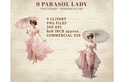 Parasol Lady PNG Clipart, an Illustration by Memories By Lea (Thumbnail 5 of 9)
