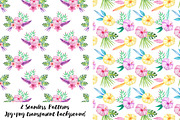 Watercolor Tropical Floral Pack, a Background Graphic by LarysaZabrotskaya (Thumbnail 4 of 5)