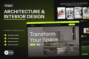 Arqen-Architecture & Interior Design, a WordPress Template by SLAB! Design