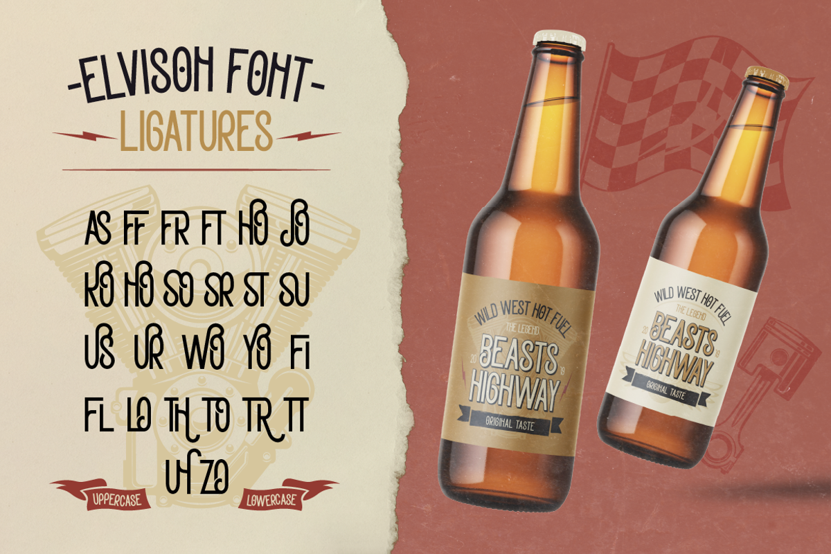 Elvison, a Sans Serif Font by Burntilldead (Photo 7 of 12)