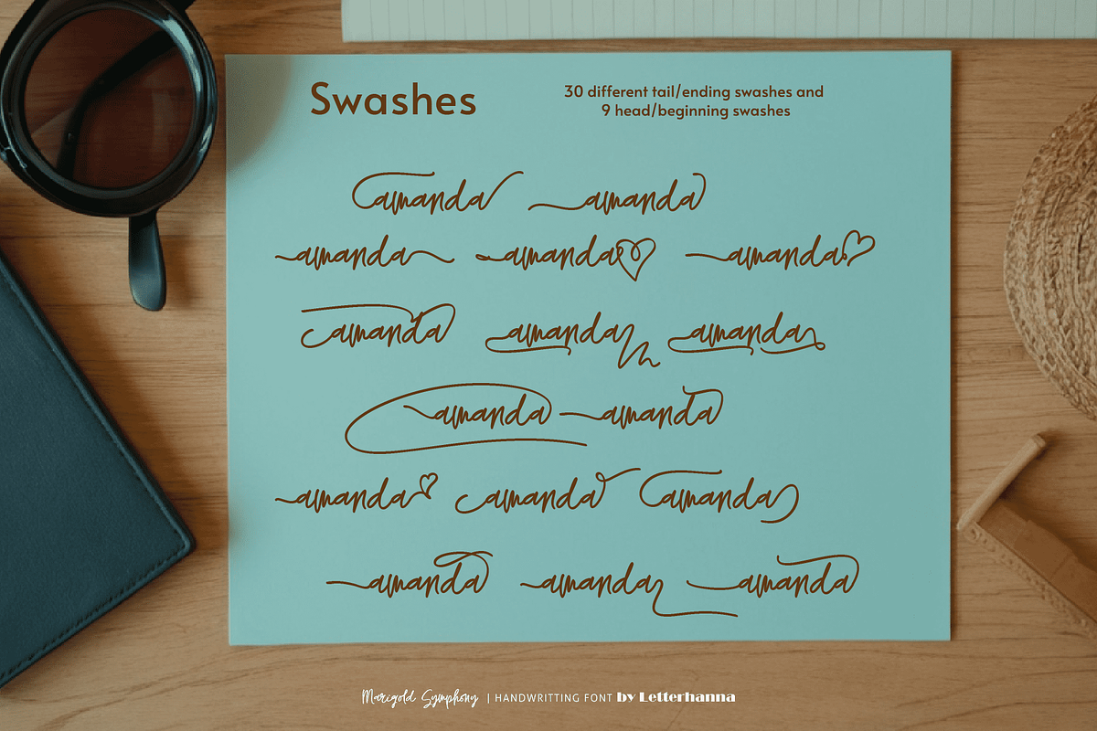 Marigold Symphony Wedding Font, a Handwritten Font by Letterhanna Studio (Photo 13 of 16)
