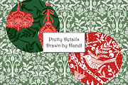Art Nouveau Christmas Patterns, a Pattern Graphic by RachelStudio (Thumbnail 8 of 10)