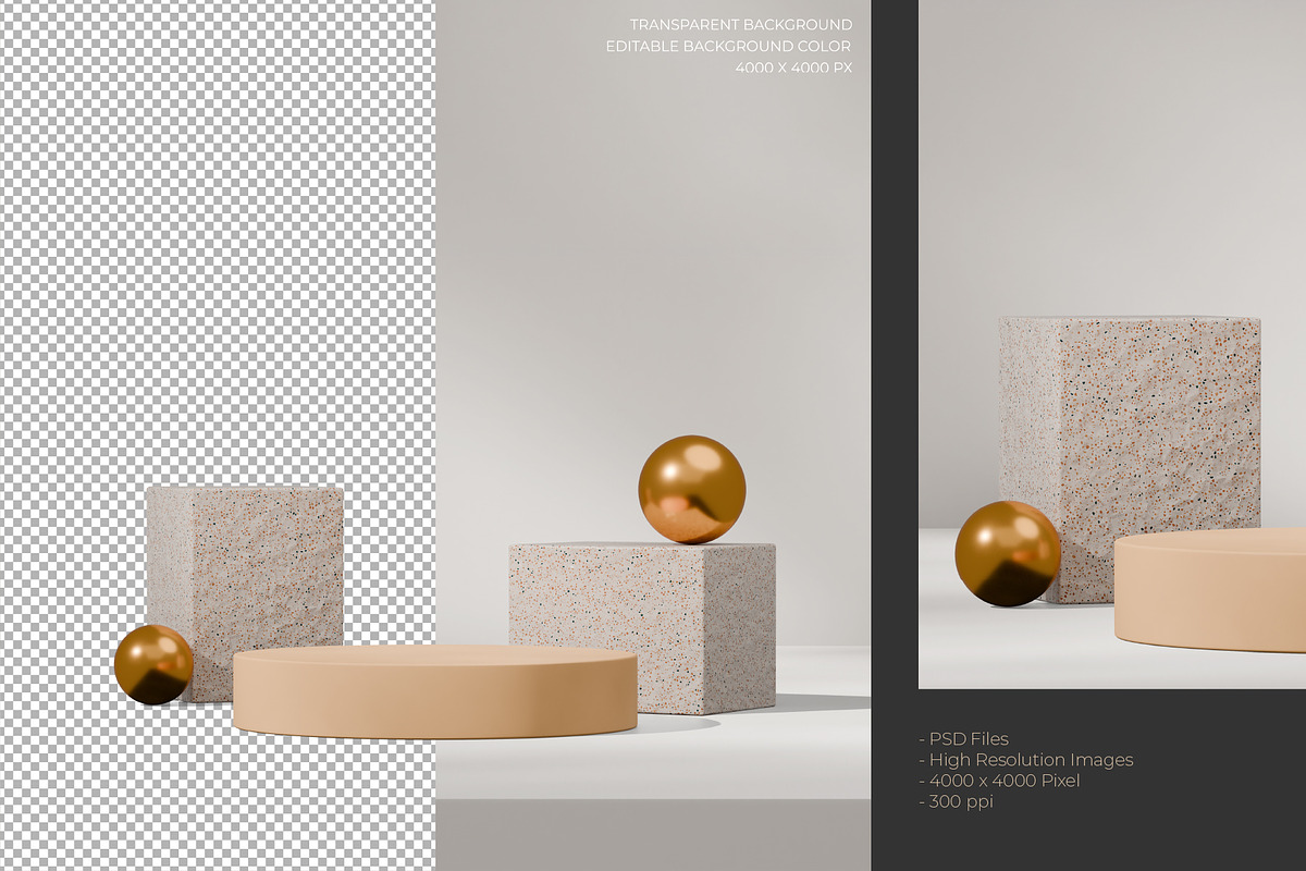 5 Podium with Transparent Background, a Background Graphic by faustudio (Photo 3 of 7)