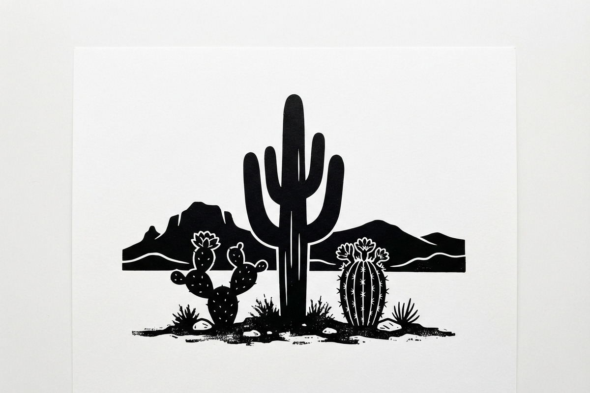 60 Desert Cactus Floral Silhouette, a Seasonal Illustration by Amazin_art (Photo 29 of 34)