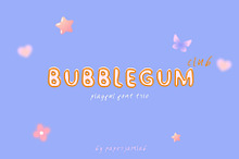 Bubble Gum Club. Playful trio font