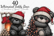 Whimsical Teddy Bear Christmas PNG, a Seasonal Illustration by Canvas Craft (Thumbnail 1 of 10)