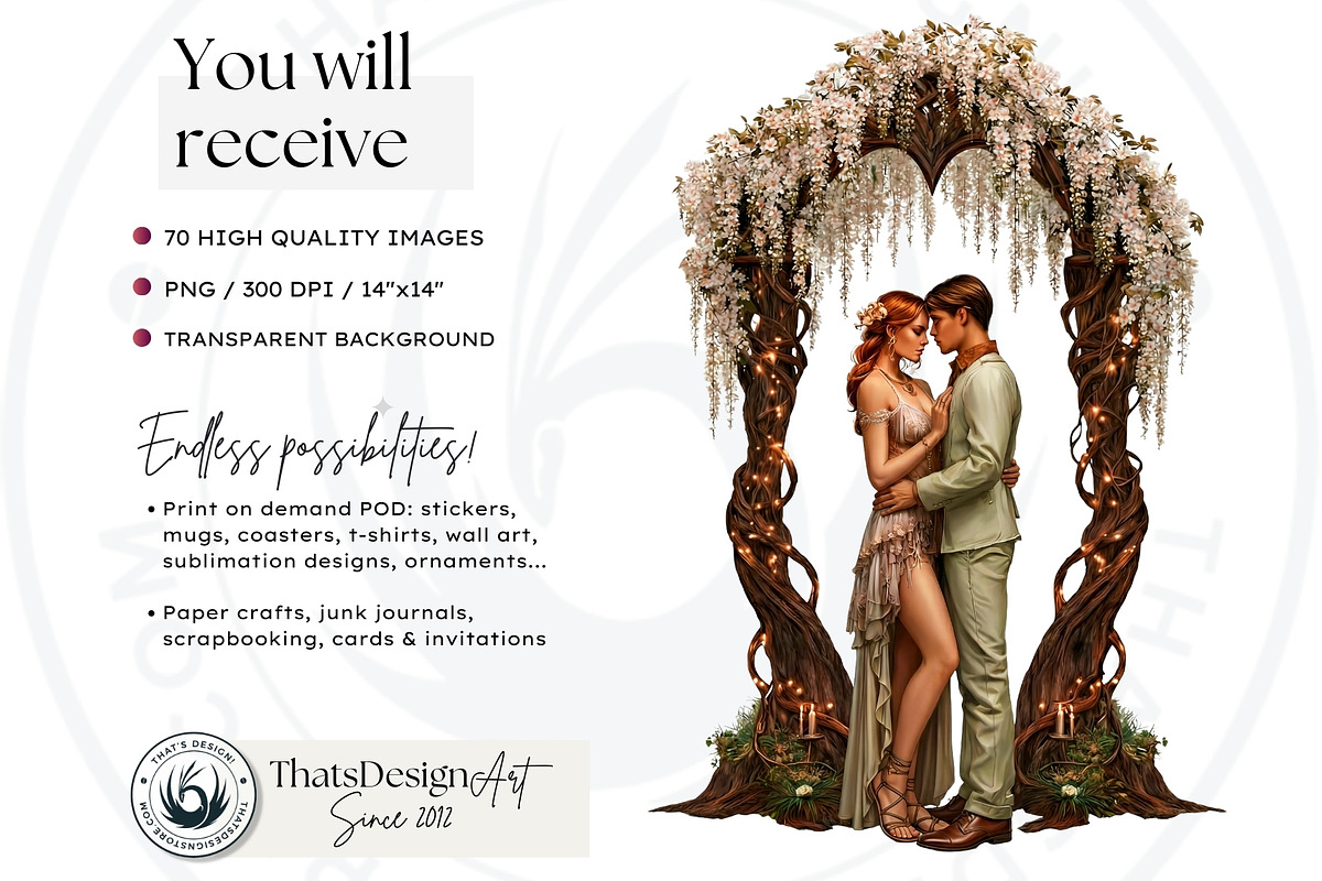 Love Affair Romantic Cliparts, a Person Illustration by ThatsDesignArt (Photo 2 of 17)