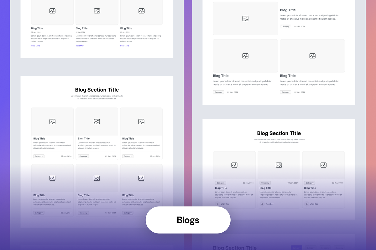 Website Wireframe UI Kit in Figma, a Wireframe Template by nwdigitalstore (Photo 11 of 17)