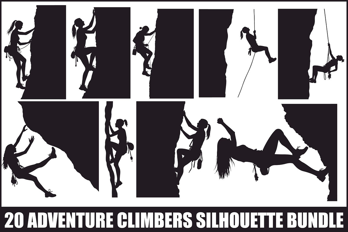 Mountain Climbing Vector Pack, an Illustration by yasushie (Photo 1 of 20)
