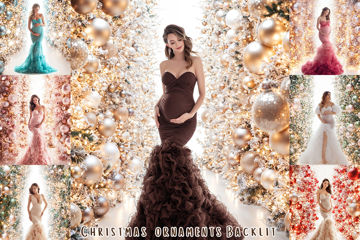 Christmas Ornaments Backlit Backdrop, a Background Photo by Winwin Design Art (Photo 1 of 9)