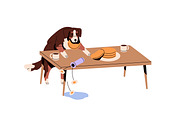 Dog behavior problems set, an Animal Illustration by PaperTrident (Thumbnail 7 of 15)