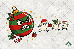 Funny Christmas Ghosts PNG, an Illustration by Craft Nest