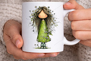 Whimsical Spring Girl Clipart Bundle, an Illustration by Canvas Craft (Thumbnail 7 of 7)