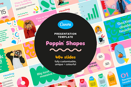 Poppin' Shapes Presentation CANVA, a Presentation Template by Sweet Stash