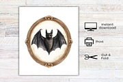 Watercolor Antique Halloween Clipart, an Illustration by Canvas Craft (Thumbnail 7 of 7)