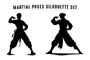 Martial Arts Black Silhouette Set, a Sport Illustration by Gfx Expert Team (Thumbnail 2 of 3)