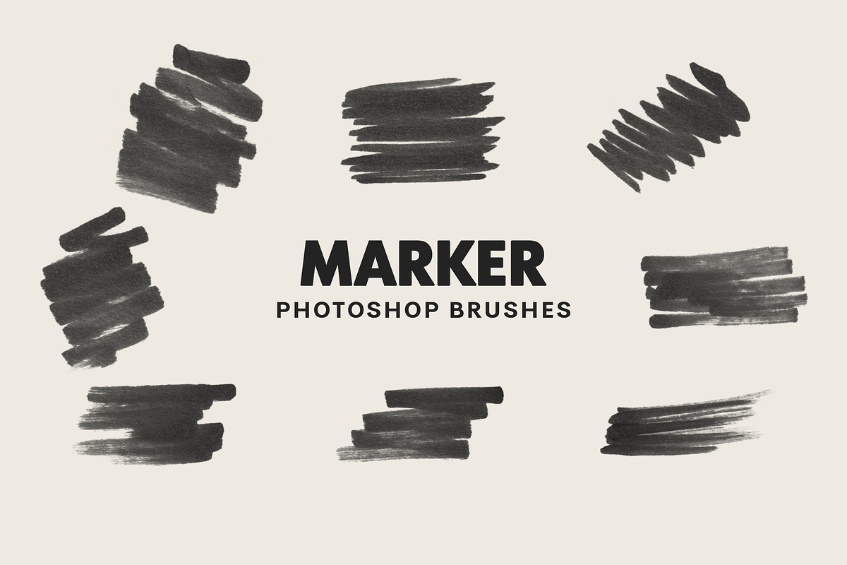 20 Marker Photoshop Brushes, a Brush Add-On by AB-TheDesigner (Photo 1 of 4)