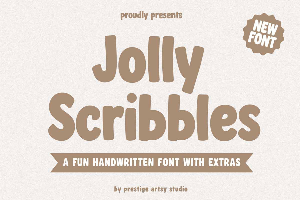 Jolly Scribbles, a Sans Serif Font by Prestige Artsy Studio (Photo 1 of 11)