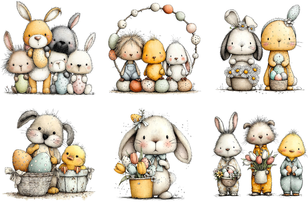 Whimsical Easter Clipart Png Bundle, an Illustration by Sublimation Artist (Photo 7 of 7)
