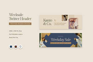 Weeksale - Twitter Header, a Social Media Template by Fannan Studio