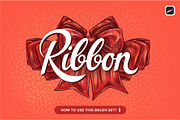 5 Ribbon Procreate Stamp Brushes, a Brush Add-On by Riveros Illustration (Thumbnail 7 of 12)