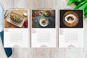 Food Wall Calendar 2024 Template