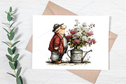 Whimsical Garden Grandma Clipart PNG, an Illustration by Canvas Craft (Thumbnail 6 of 7)