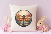 Dragonfly Stained Glass Clipart, an Illustration by RobertsArt (Thumbnail 6 of 7)