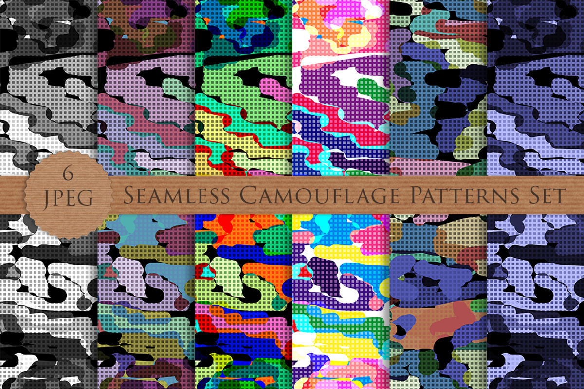 CAMOUFLAGE seamless patterns set, a Pattern Graphic by Futurel (Photo 2 of 6)